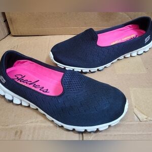 Skechers Memory Foam Slip-Ons Navy Blue Women Size 8